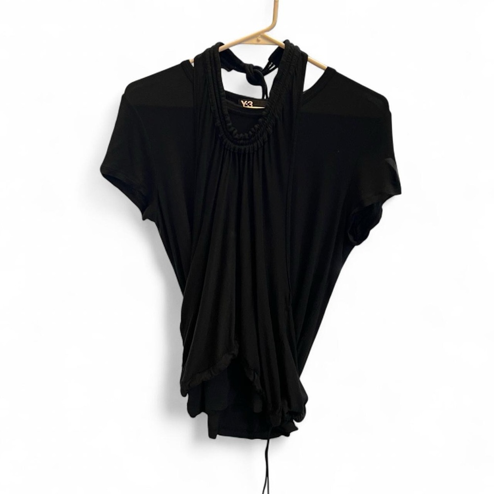 Y-3 Yohji Yamamoto Adidas Layered Tee black vintage M 2008 sportswear - Picture 9 of 14